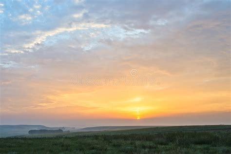 Sunrise And Grassland Stock Photo Image Of Country Dusk 26057412