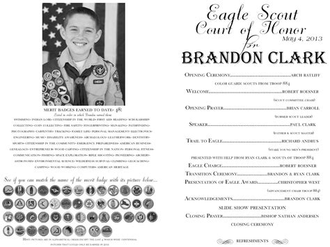 Download a free pdf detailing print instructions for the boy scouts of america® eagle scout® court of honor invitations. Eagle Court of Honor- The Program ~ The Red Balloon