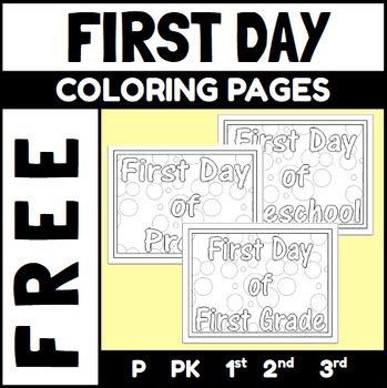 My free first day of kindergarten lesson plans, along with all of the read aloud activities shown on this page are in our freebie library. First Day of School Coloring Page by The Connett ...
