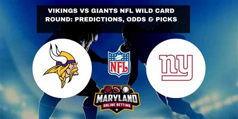 Minnesota Vikings VS New York Giants NFL Wild Card Game Predictions With Odds Betting Lines