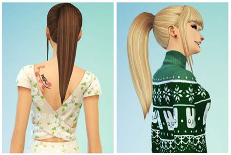 Sims 4 Hair Ponytail