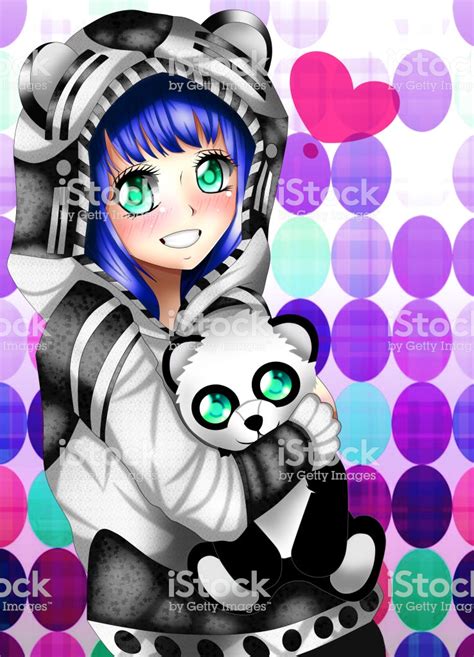 Anime Panda Girl Stock Illustration Download Image Now