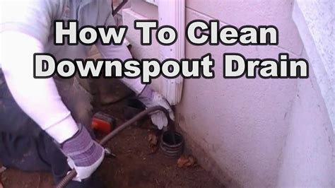 How To Clean A Downspout Drain Line Youtube