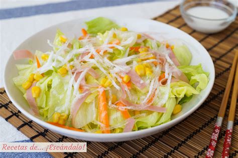 Realmente son impresionantes y como verás en los. Ensalada china con su salsa blanca agridulce casera ...