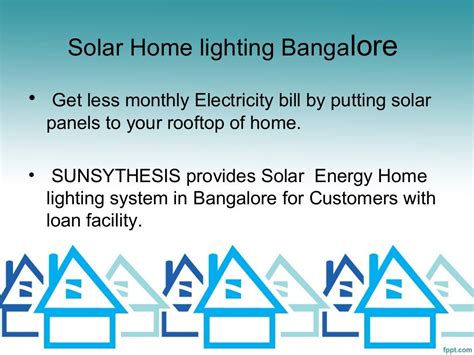 Solar Energy Home Lighting System Bangalore