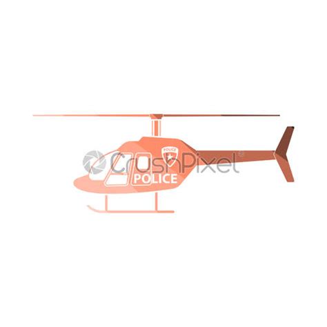 Icono Del Helicóptero De La Policía Vector De Stock 3157589 Crushpixel