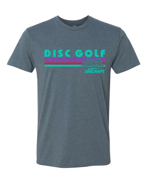Discraft T Paita Disc Golf T Shirt Retro Indigo Discraftstore