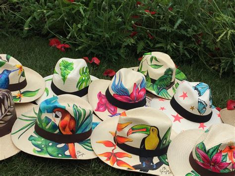 Hand Painted Natural Straw Hats Genuine Aguadeño Style Hat Etsy
