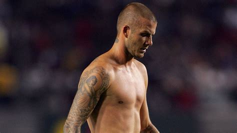 David Beckham Loses His Shirt
