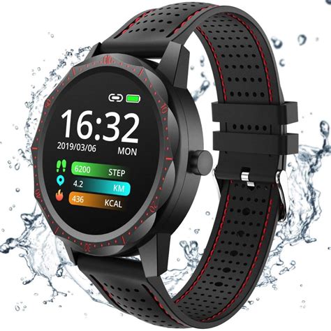 Smart Watch With All Day Blood Pressure Heart Rate Monitor Waterproof