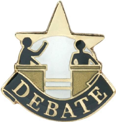 Debate Lapel Pin With Presentation Box Chenille Letter Insignia Pins