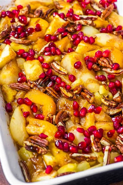 Fruit salad, baked fruit are very easy to prepare and cook. Spiced Fruit Bake - Homemade Hooplah