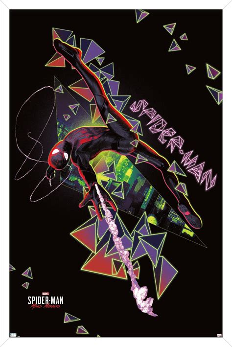 Marvels Spider Man Miles Morales Jump Wall Poster 22375 X 34