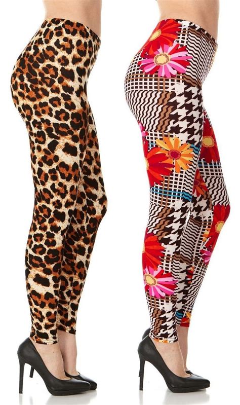 Carnival Womens Full Length Printed Soft Microfiber Legging