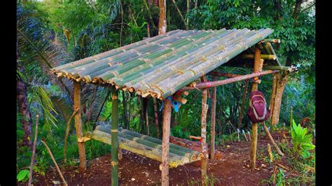 How To Create A Simple Bamboo Roof Membuat Atap Bambu Youtube