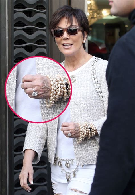 Kris Jenner Wears Her Wedding Ring In Paris Celebrity Wedding Rings