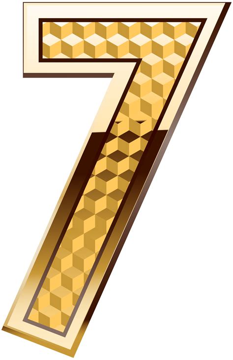 Gold Number Seven Png Clip Art Image Gallery Yopriceville High