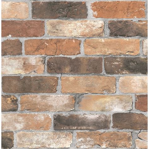 2922 22300 Rustin Rust Reclaimed Bricks Wallpaper By A Street Prints