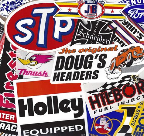 Racing Sticker Set Of 26 Grab Bag For Tool Box Nascar Garage Gas