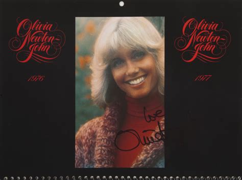 Olivia Newton John Signed 1976 1977 Calendar