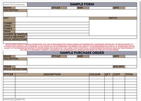 Sample Form Template Interconnected A Technical Hand For Designers