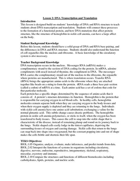 Dna transcription translation activity critical thinking exercise organisms are made up of proteins coloring transcription and translation key worksheet answers dna rna from transcription and transcription & translation coloring. 15 Best Images of Transcription Translation Worksheet ...