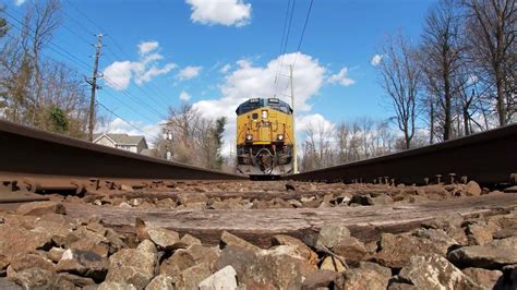 Long And Fast Csx Freight Train Runs Over My Gopro Must Watch Youtube