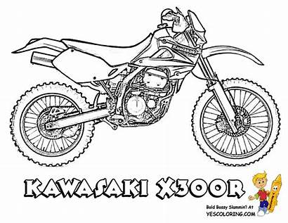 Coloring Pages Kawasaki Motorbike Dirt Bike Colouring