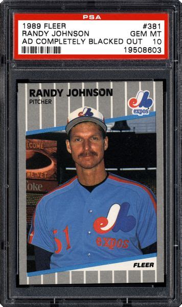 May 17, 2020 · 1989 fleer baseball cards in review. 1989 Fleer Randy Johnson (Ad Completely Blacked Out) | PSA CardFacts™