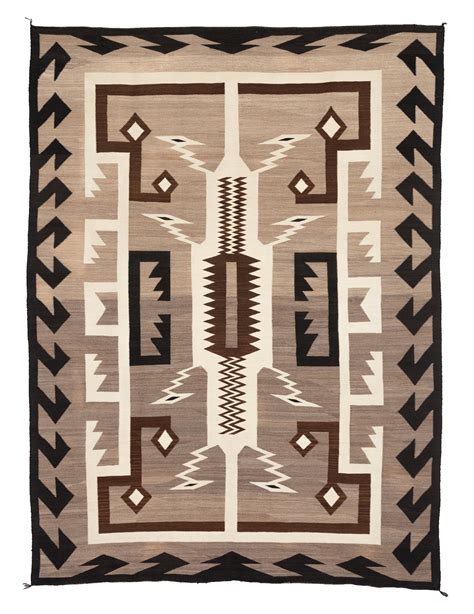 Two Grey Hills Navajo Rug Weaving Historic Pc 99 72 X 93