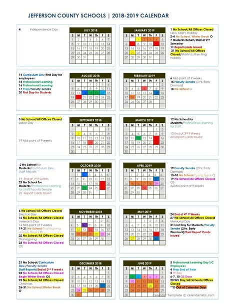 Impressive School Calendar Jefferson County Colorado Jefferson County