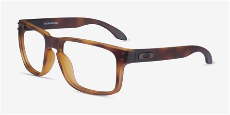 oakley holbrook rx rectangle matte brown tortoise frame glasses for men eyebuydirect