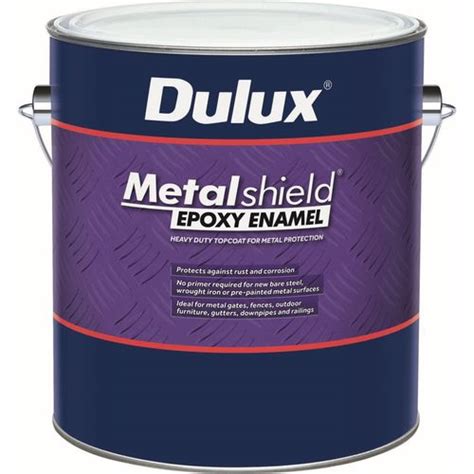 Dulux 500ml Gloss Black Metalshield Topcoat Epoxy Enamel Paint