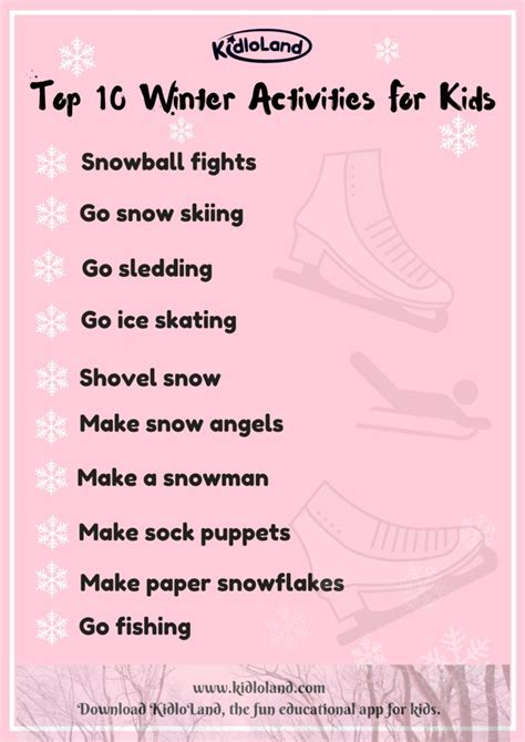 Top 10 Fun Winter Activities For Kids Kidloland