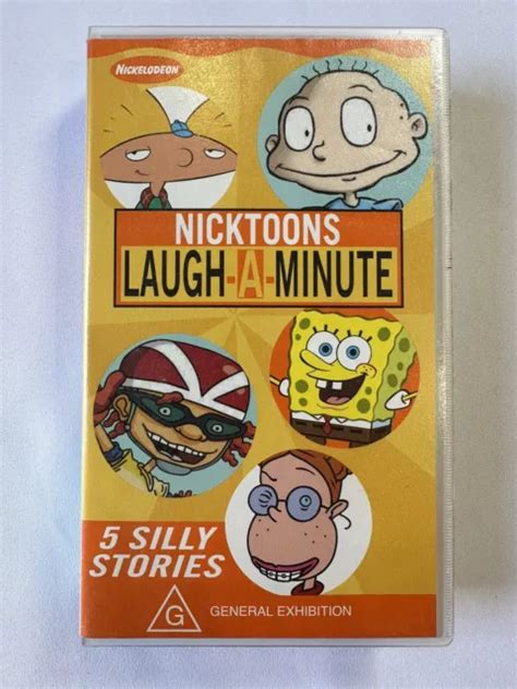 Nicktoons Laugh A Minute Vhs Vintage Nickelodeon Hey Arnold Rugrats
