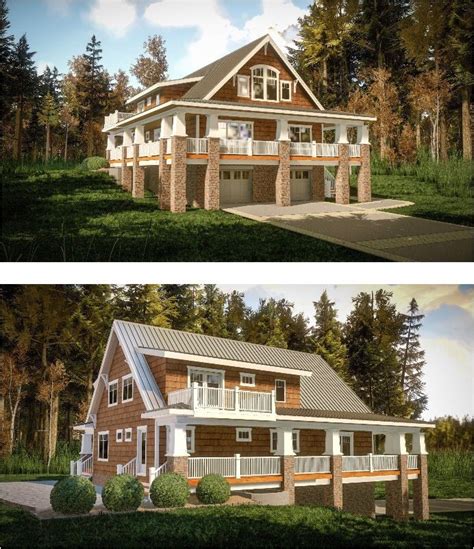 Lake House Plans For Sloping Lots