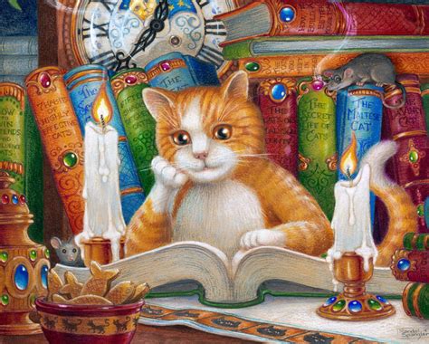 Enjoy the games, have fun. The Literate Cat Jigsaw Puzzle | PuzzleWarehouse.com