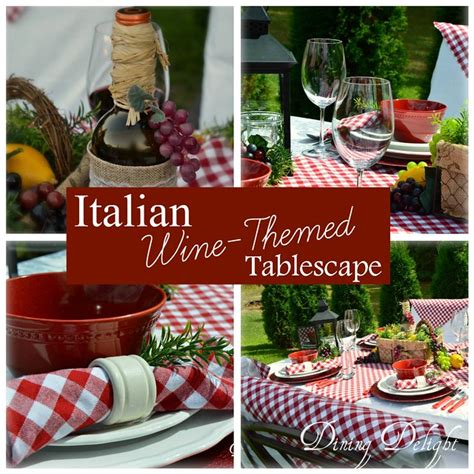 For an added touch, slide a candy cane in each napkin ring as a favor, and use large, peppermint. Dining Delight: Italian Wine-Themed Tablescape