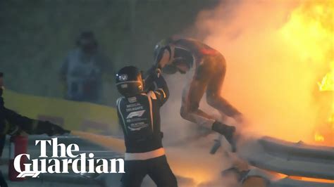Romain Grosjean Walks Away From Fiery F1 Crash In Bahrain Grand Prix