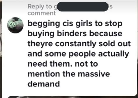 Emily エミリー 🎃 On Twitter If You Think Cis Girls Should Stop Buying Binders Because Its