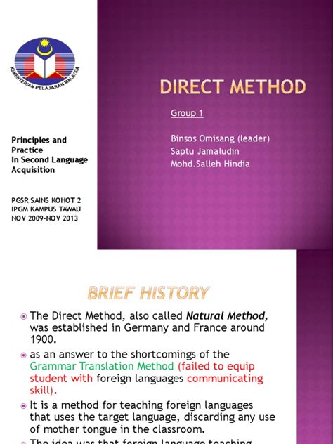 Direct Method Pdf Second Language Foreign Language
