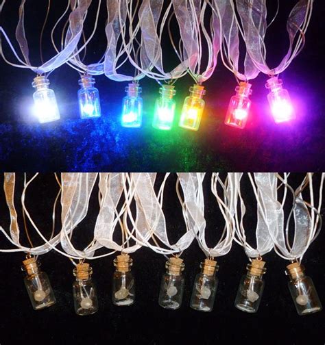 A Rainbow Of Led Zelda Fairy Bottle Necklaces By