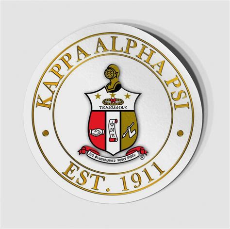 Kappa Alpha Psi Circle Crest Shield Decal Sale 695 Greek Gear