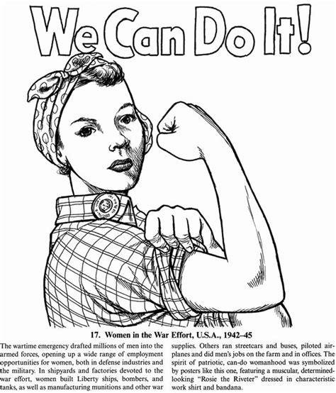 Rosie The Riveter Coloring Page Scenery Mountains Hot Sex Picture