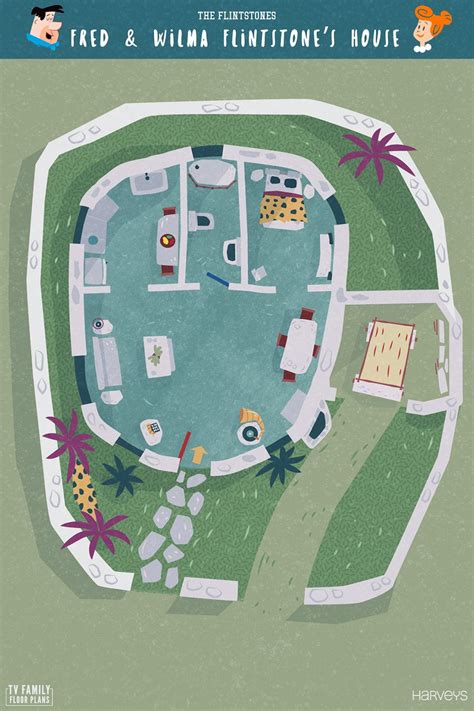 The Flintstones House Fictionalfloorplans