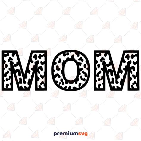 Black Leopard Mom SVG Cut File PremiumSVG