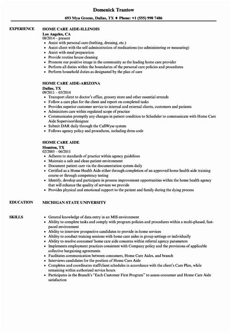 23 Home Health Care Aide Resume Sample That You Should Know