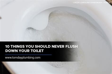 10 Things You Should Never Flush Down Your Toilet Tom Day Plumbing