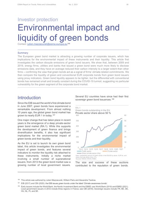 Pdf Environmental Impact And Liquidity Of Green Bonds