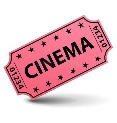 cinema ticket pink ticket cinema concept illustration affiliate pink ticket cinema